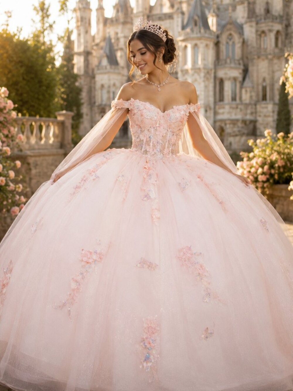 NEW BLUSH Tulle & Lace Sweetheart Evening Gown With Train 8075J